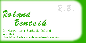 roland bentsik business card